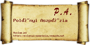 Polányi Aszpázia névjegykártya